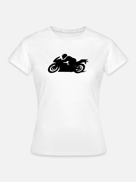 motocyclette - T-shirt Femme - blanc