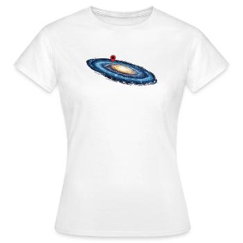 Milchstraßen-Ortsstift Weltraumgalaxie - Frauen T-Shirt - Weiß - Vorne - AI Model Female 172 dark (172cm)