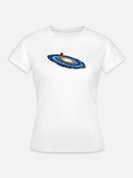 Milchstraßen-Ortsstift Weltraumgalaxie - Frauen T-Shirt - Weiß