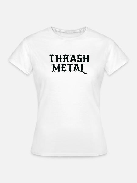 Thrash Metal Logo Tee - Frauen T-Shirt - Weiß