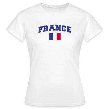 Frankreich Fan - Frauen T-Shirt - Weiß - Vorne - AI Model Female 172 dark (172cm)