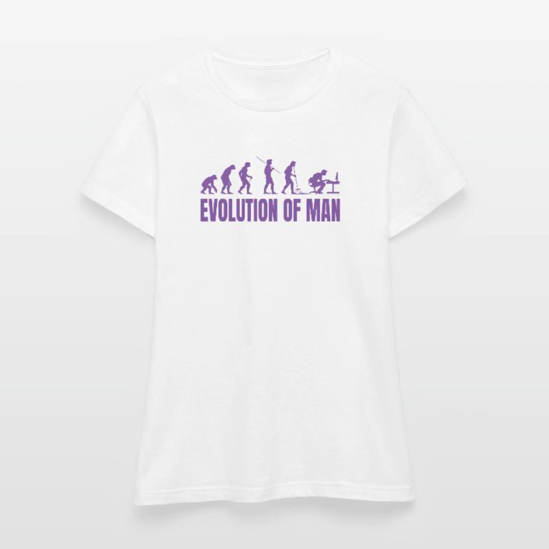 Programmer Computer Freak Evolution Retro Women's T-Shirt