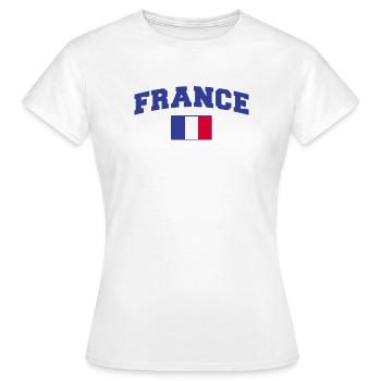 Drapeau français Drapeau - T-shirt Femme - blanc - Devant - AI Model Female 172 dark (172cm)