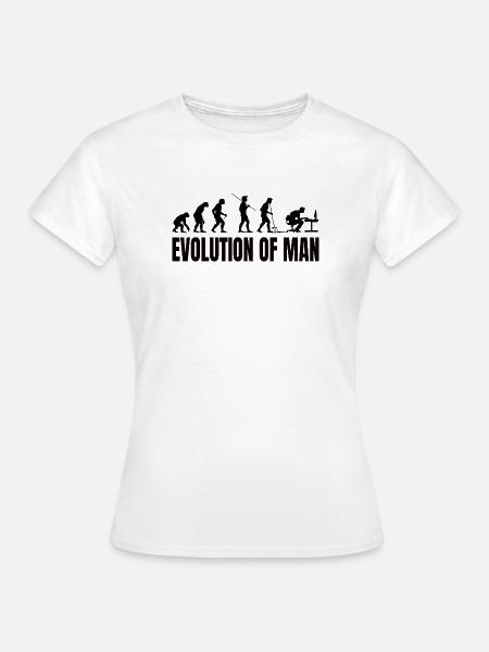 Nerd Evolution – Vom Affen zum PC-Profi - Frauen T-Shirt - Weiß