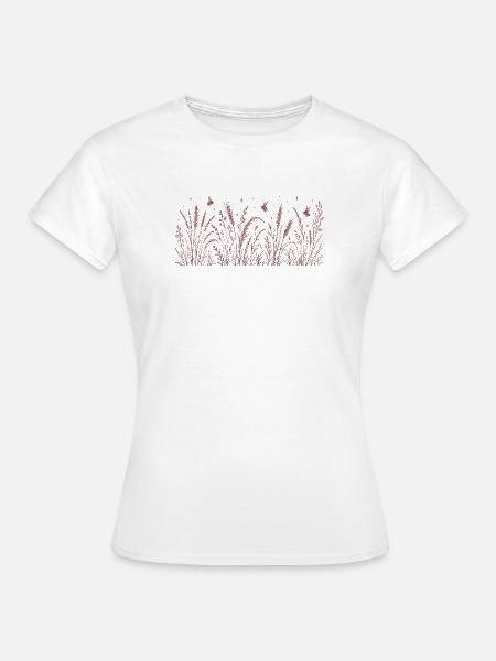 Bienen und Blumen - Frauen T-Shirt - Weiß