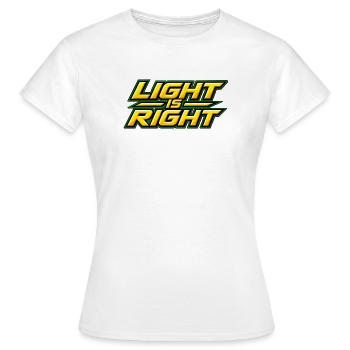 Light is right - Women's T-Shirt - white - Front - AI Model Female 172 dark (172cm)
