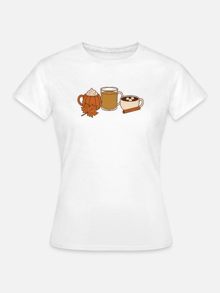 Herbst-Trink-Trio - Frauen T-Shirt - Weiß