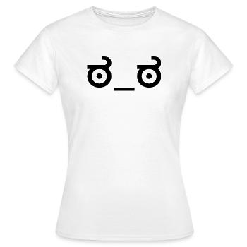 Look of Disapproval - dark - Frauen T-Shirt - Weiß - Vorne - AI Model Female 172 dark (172cm)