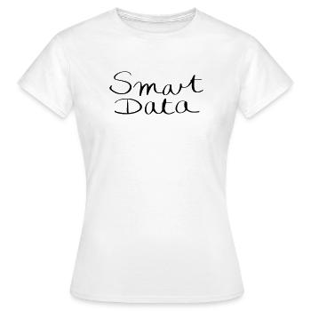 smart data - Women's T-Shirt - white - Front - AI Model Female 172 dark (172cm)