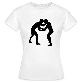 lutte lutte - T-shirt Femme - blanc - Devant - AI Model Female 172 dark (172cm)