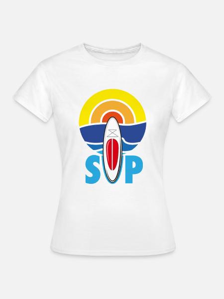 SUP - Stand UP Paddle - Frauen T-Shirt - Weiß