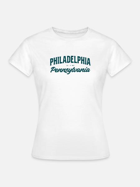 Philadelphia Script Pennsylvania - Frauen T-Shirt - Weiß