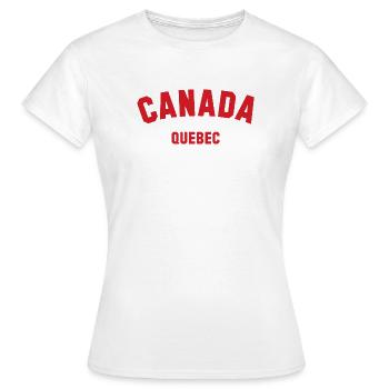 QUEBEC, Canada Kanada - Frauen T-Shirt - Weiß - Vorne - AI Model Female 172 dark (172cm)