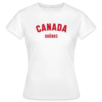 QUÉBEC, Canada Kanada - T-shirt Femme - blanc - Devant - AI Model Female 172 dark (172cm)
