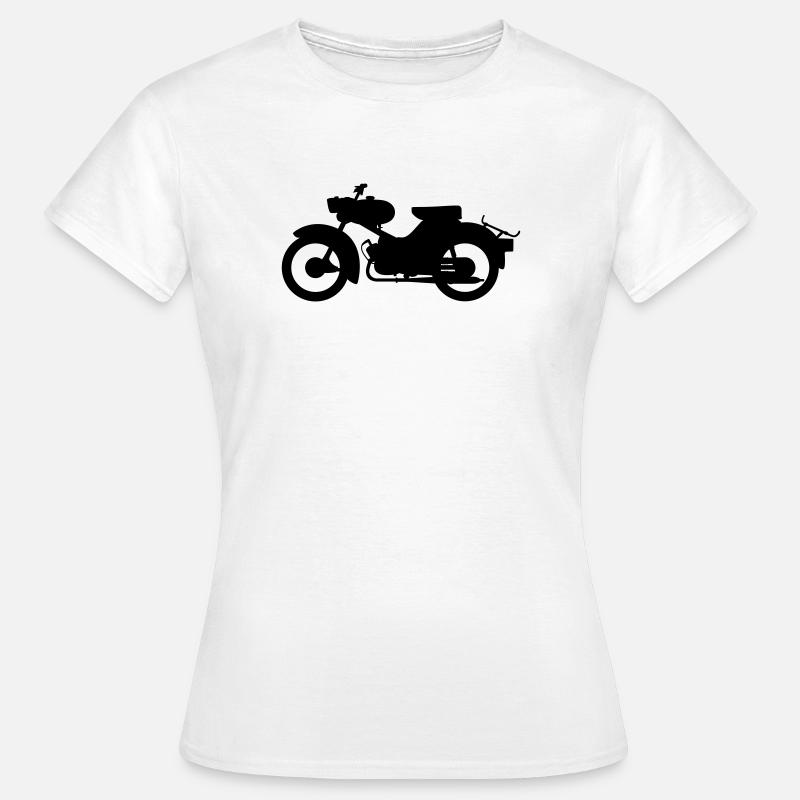 Simson Spatz Silhouette - Frauen T-Shirt - Weiß