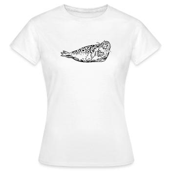Sceau d’amour de refroidisseur - T-shirt Femme - blanc - Devant - AI Model Female 172 dark (172cm)
