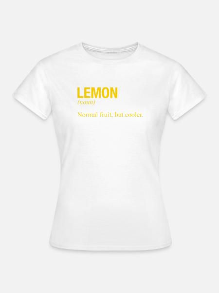 LEMON - Frauen T-Shirt - Weiß