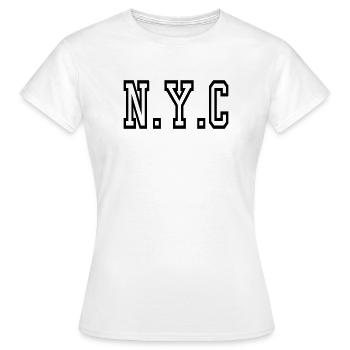 New York City - NYC - Women's T-Shirt - white - Front - AI Model Female 172 dark (172cm)