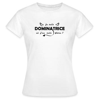 I'm black dominatrix - Women's T-Shirt - white - Front - AI Model Female 172 dark (172cm)