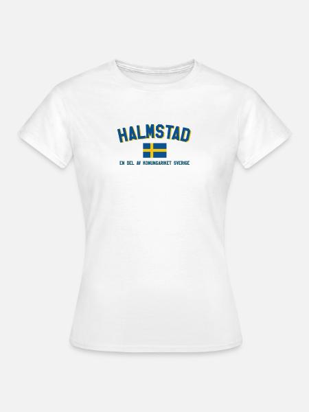 Halmstad Schwedische Flagge Thema - Frauen T-Shirt - Weiß