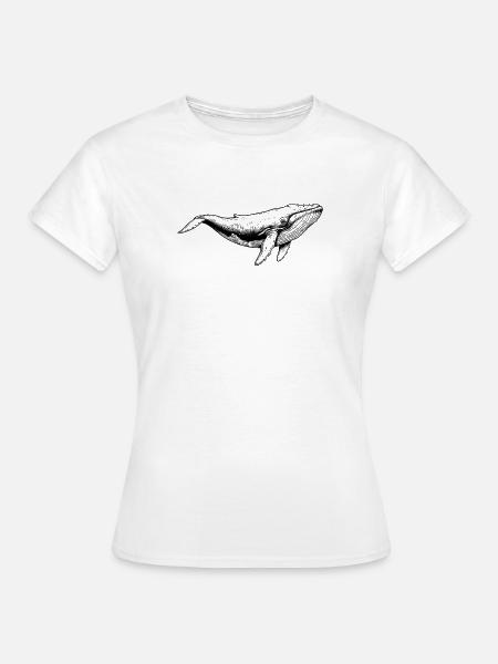 Blauwal - Frauen T-Shirt - Weiß