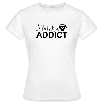 Matcha Addict SVG – Matcha Lover Design - Frauen T-Shirt - Weiß - Vorne - AI Model Female 172 dark (172cm)