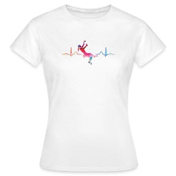 Boulderer Herzschlag Boulder Bouldern - Frauen T-Shirt - Weiß - Vorne - AI Model Female 172 dark (172cm)