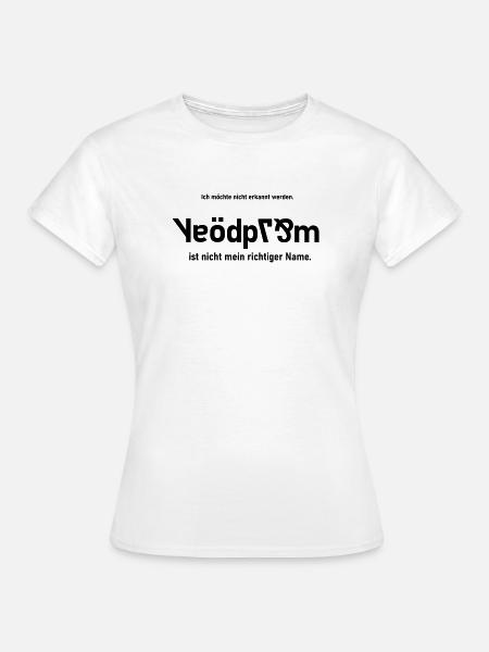 nicht mein richtiger Name - Frauen T-Shirt - Weiß