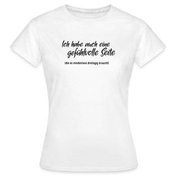 gefühlvolle Seite - Frauen T-Shirt - Weiß - Vorne - AI Model Female 172 dark (172cm)
