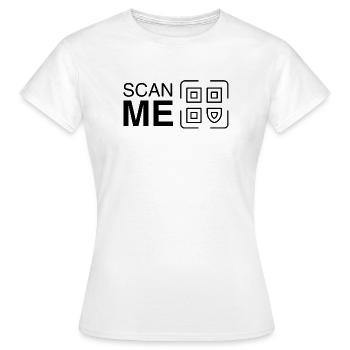Carré de cadre rond géométrique - T-shirt Femme - blanc - Devant - AI Model Female 172 dark (172cm)