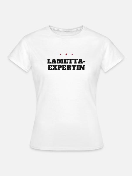 Lametta-Expertin – Weihnachtsspruch - Frauen T-Shirt - Weiß