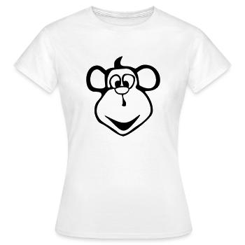 singe cool pour fête, anniversaire ou fête d'enfants - T-shirt Femme - blanc - Devant - AI Model Female 172 dark (172cm)