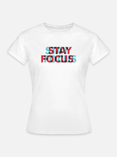 Stay Focused Geometric Duo - Women's T-Shirt - white