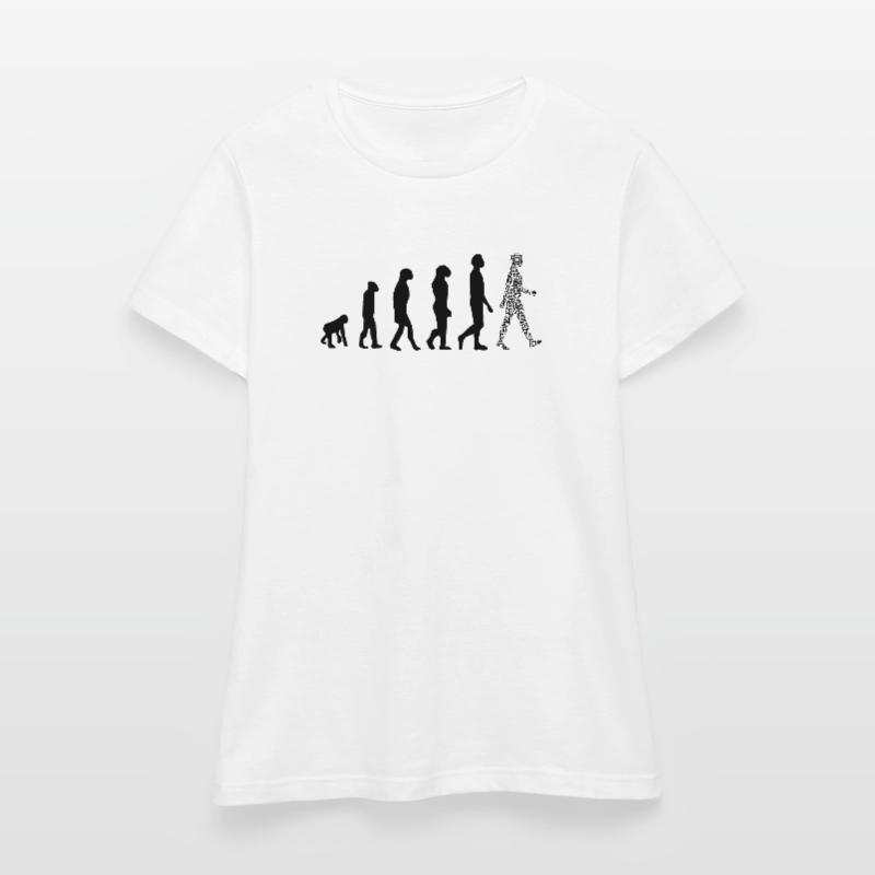 Evolution QR code - Humour pass sanitaire T-shirt Femme