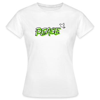 Paix Paix Tourterelle de la Paix - T-shirt Femme - blanc - Devant - AI Model Female 172 dark (172cm)
