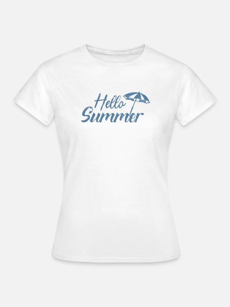 Hallo Sommerschirm - Frauen T-Shirt - Weiß