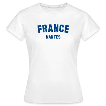 NANTES France Frankreich - Frauen T-Shirt - Weiß - Vorne - AI Model Female 172 dark (172cm)