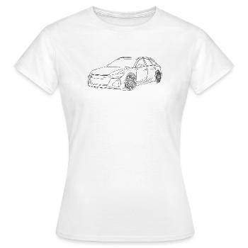 Auto Outline simpel - Frauen T-Shirt - Weiß - Vorne - AI Model Female 172 dark (172cm)