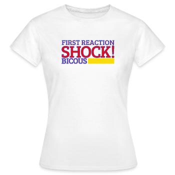choc de première réaction - T-shirt Femme - blanc - Devant - AI Model Female 172 dark (172cm)