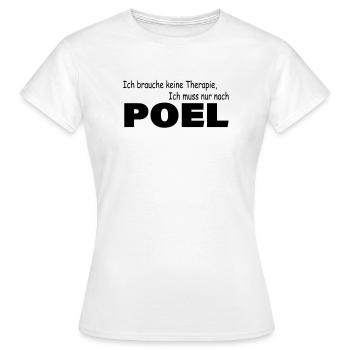 Thérapie POEL - T-shirt Femme - blanc - Devant - AI Model Female 172 dark (172cm)
