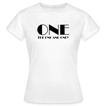 one - Women's T-Shirt - white - Front - AI Model Female 172 dark (172cm)