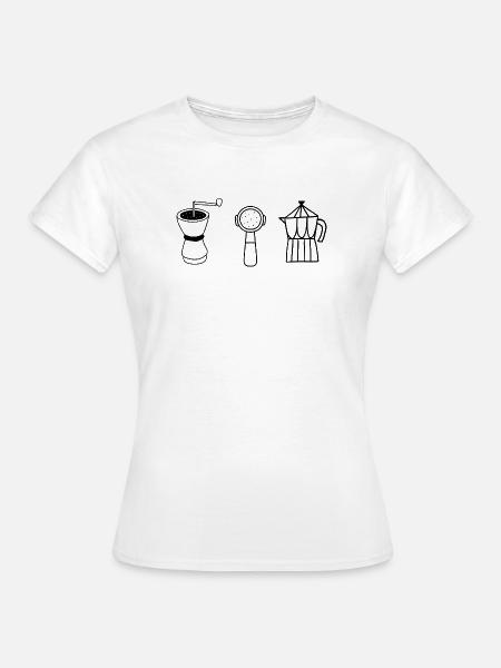 Kaffeeentwicklung - Frauen T-Shirt - Weiß