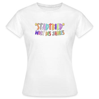 Mot de l’année Cityscape - T-shirt Femme - blanc - Devant - AI Model Female 172 dark (172cm)