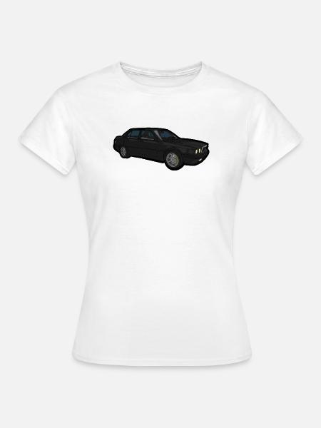 Schwarzer Oldtimer Sedan - Frauen T-Shirt - Weiß