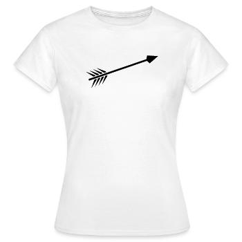 Pfeil - Frauen T-Shirt - Weiß - Vorne - AI Model Female 172 dark (172cm)