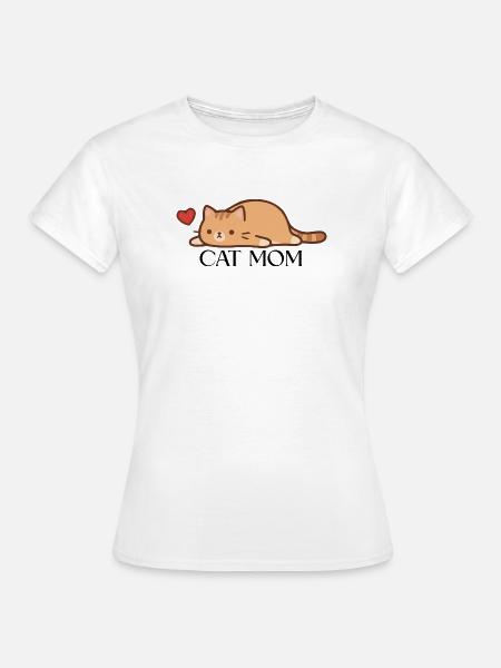 CAT MOM - Frauen T-Shirt - Weiß