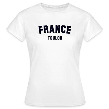 Toulon France Frankreich - Frauen T-Shirt - Weiß - Vorne - AI Model Female 172 dark (172cm)