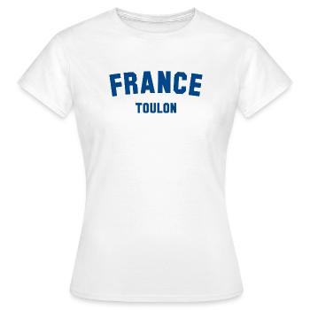 Toulon France Frankreich - Frauen T-Shirt - Weiß - Vorne - AI Model Female 172 dark (172cm)