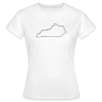 Karte von Kentucky - Frauen T-Shirt - Weiß - Vorne - AI Model Female 172 dark (172cm)