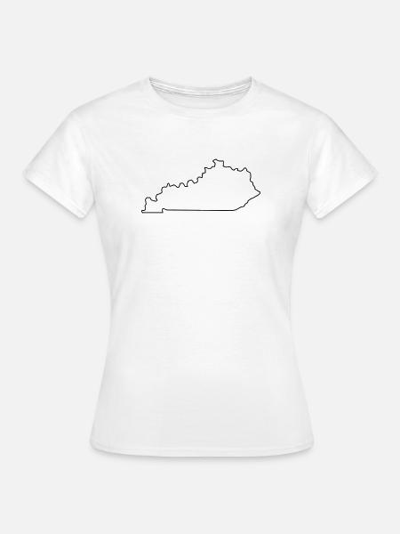 Karte von Kentucky - Frauen T-Shirt - Weiß